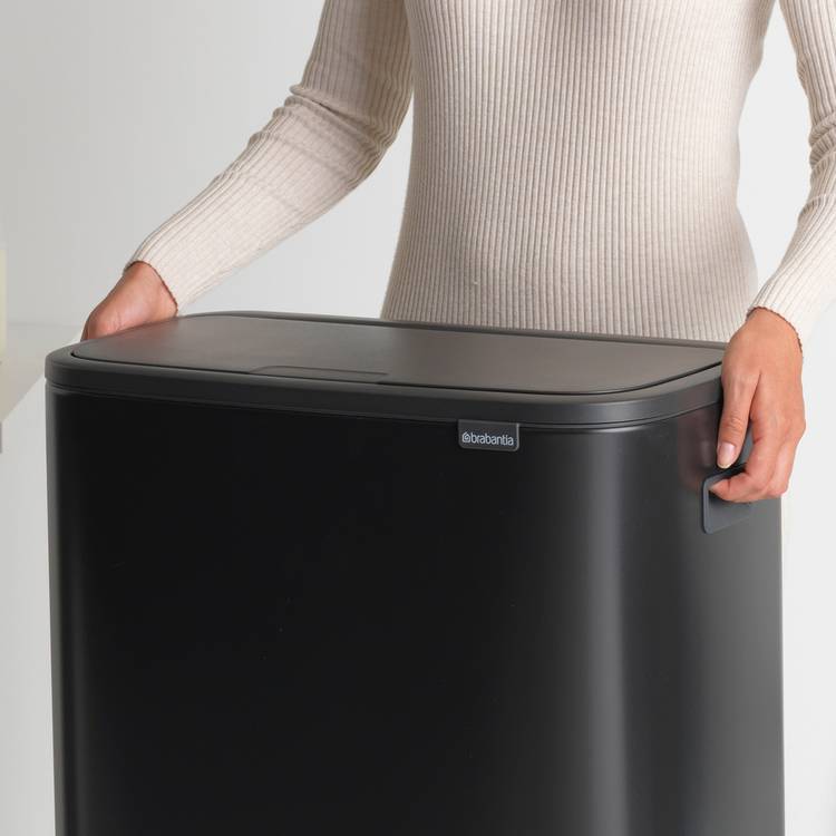 Brabantia Bo 60L touch bin matt black, UK version