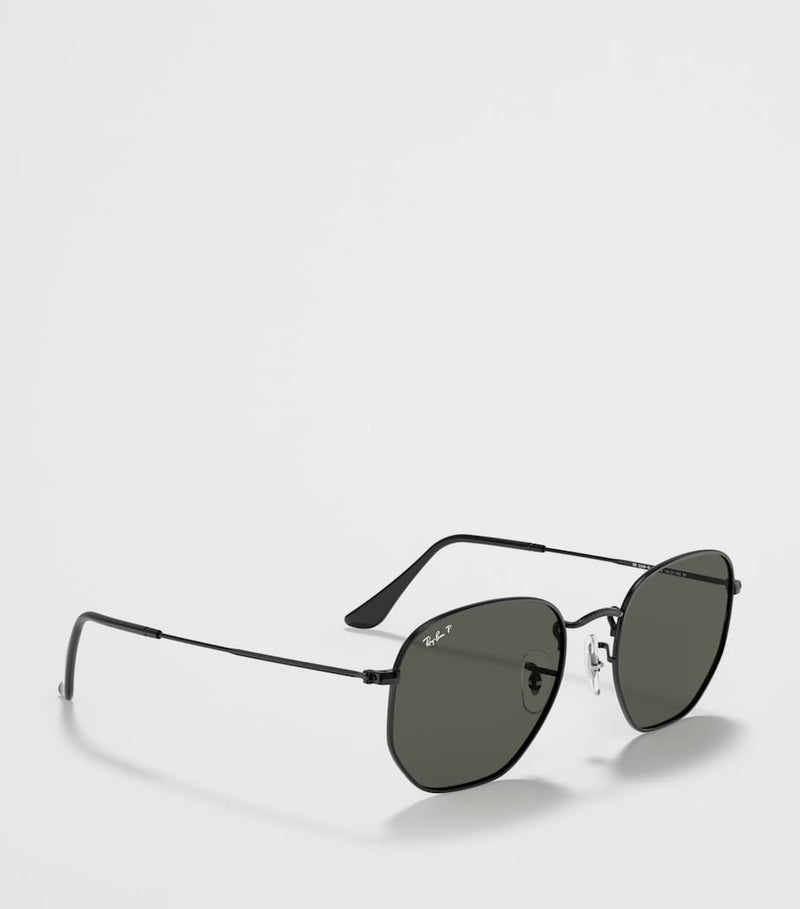Lunettes de soleil irrégulières hexagonales en métal Ray-Ban, version UK