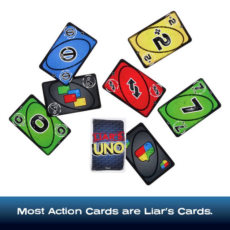 UNO Liar's card game for family parties (British brand)
