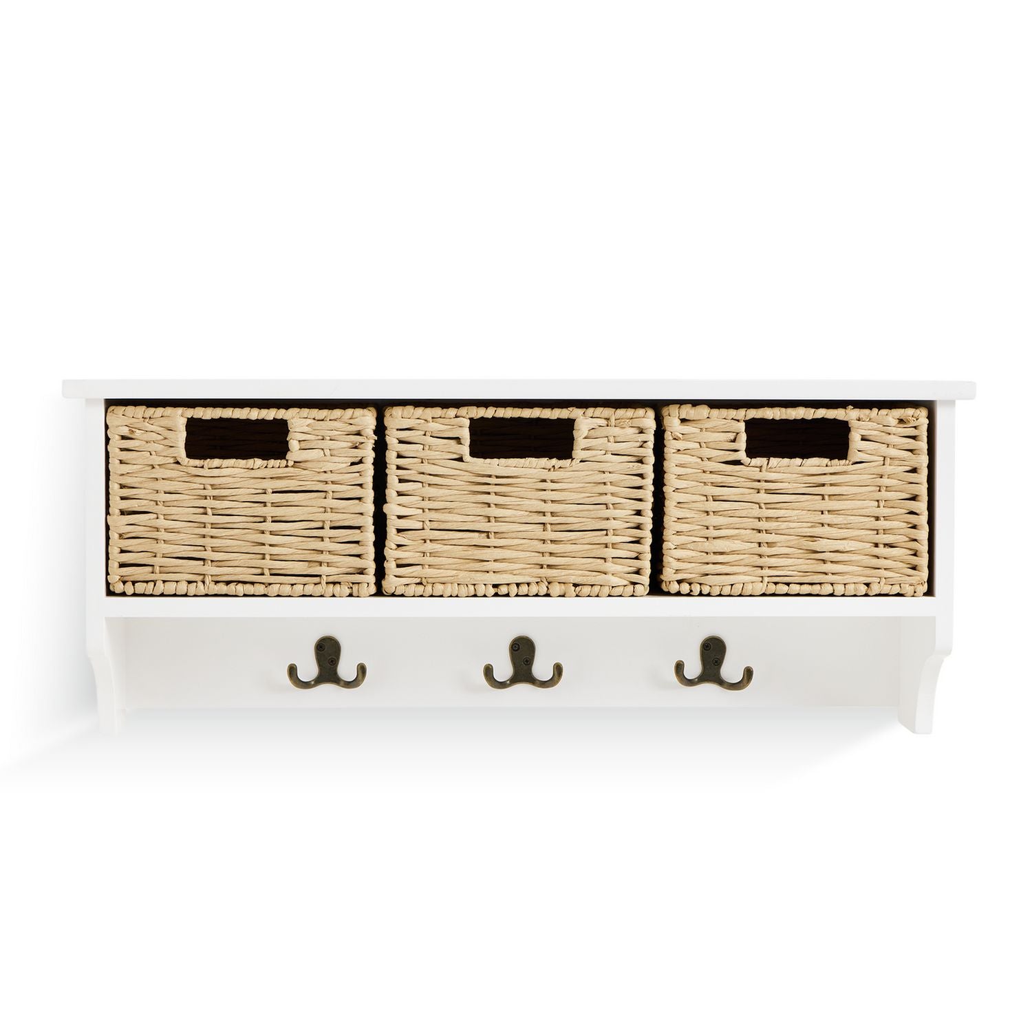 Argos Home hallway wall shelf and coat rack with storage boxes - British product