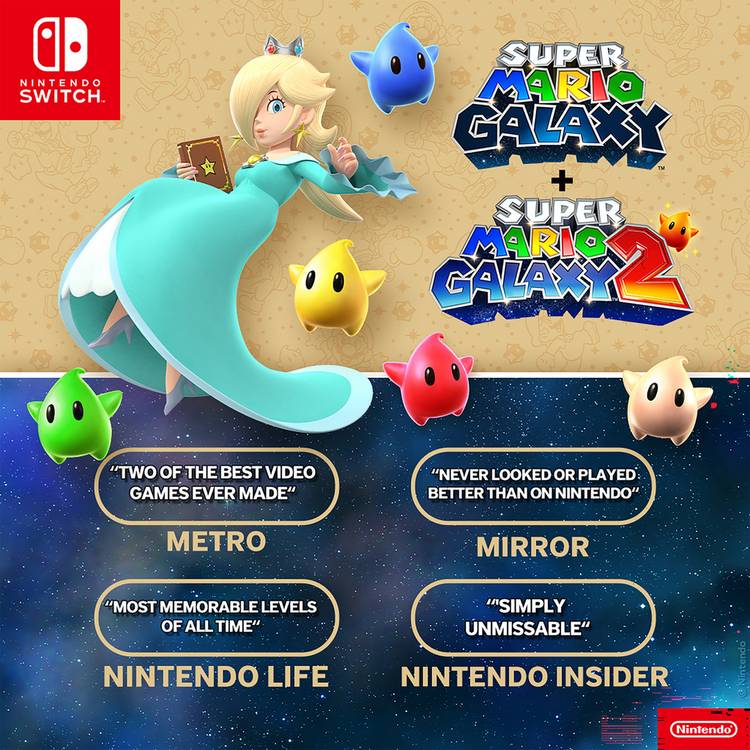 Nintendo Super Mario Galaxy 1&2 bundle (British brand)