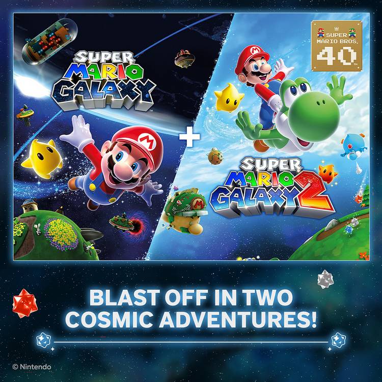 Nintendo Super Mario Galaxy 1&2 bundle (British brand)