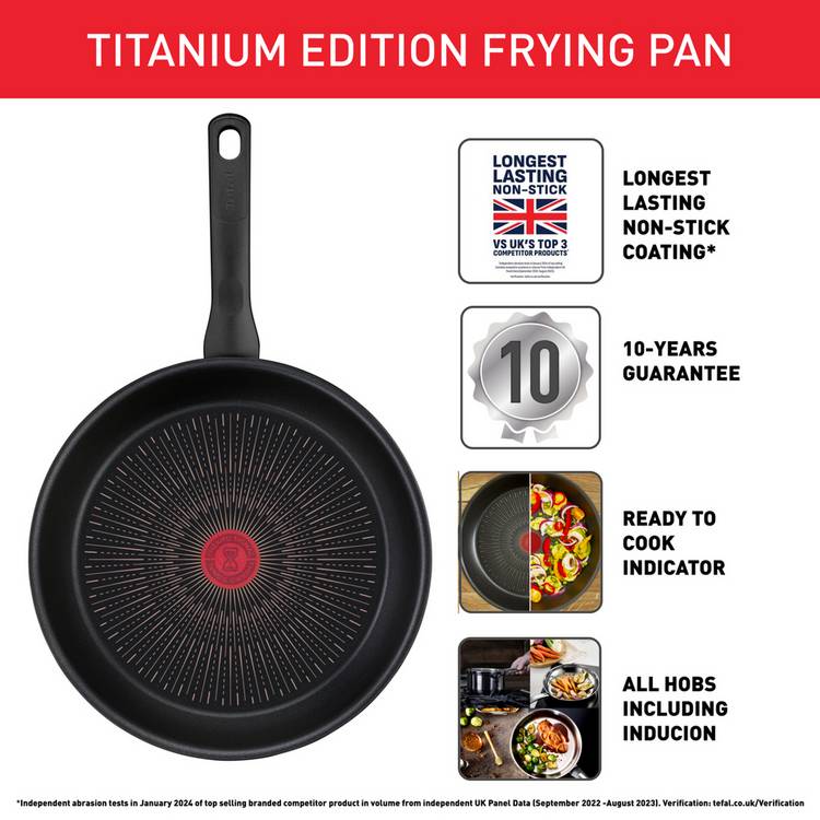 Tefal Titanium Edition frying pan 32cm, imported from the UK
