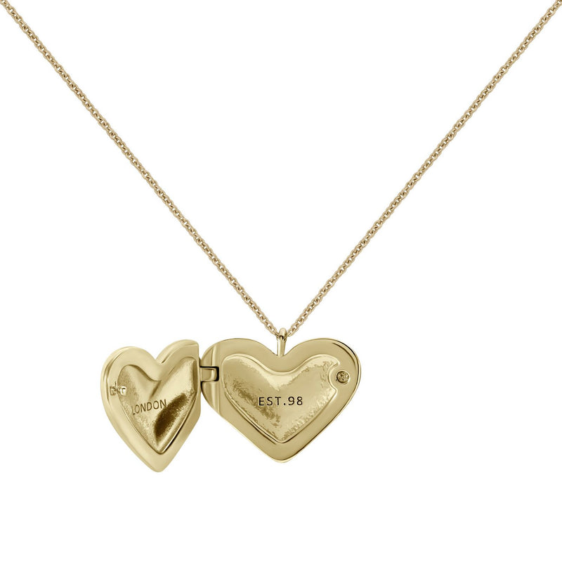 Radley hammered heart pendant necklace 60cm (British brand)
