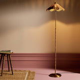 Habitat Norah rattan floor lamp natural, imported from the UK