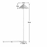 Habitat Norah rattan floor lamp natural, imported from the UK