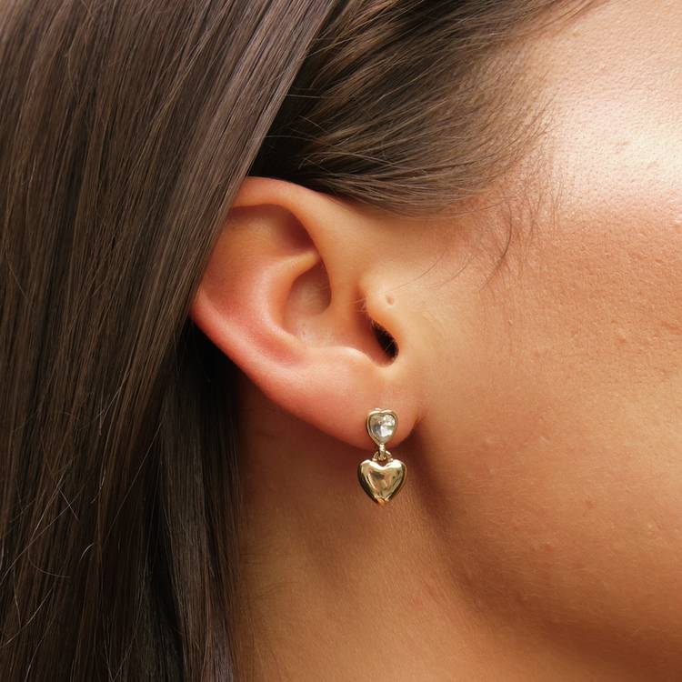 Lipsy crystal heart earrings pack of 3, UK version