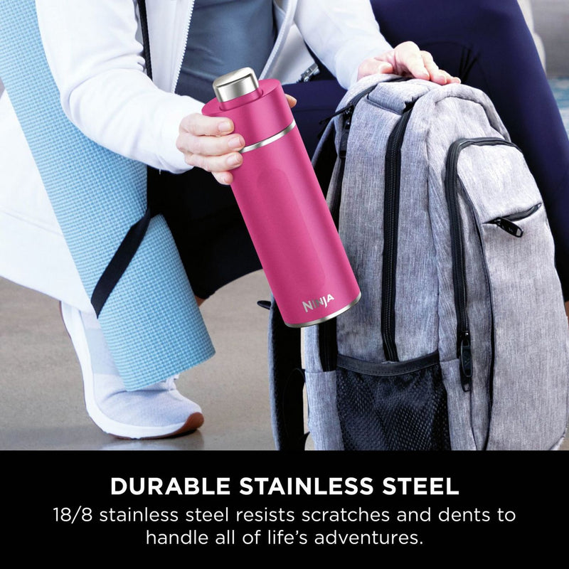 Ninja Thirsti Hot Pink travel bottle 530ml, imported from the UK