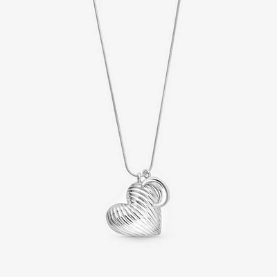 Argos Lipsy Silver Ridged Heart & Moon Adjustable Pendant Necklace- Buy online at McGrocer