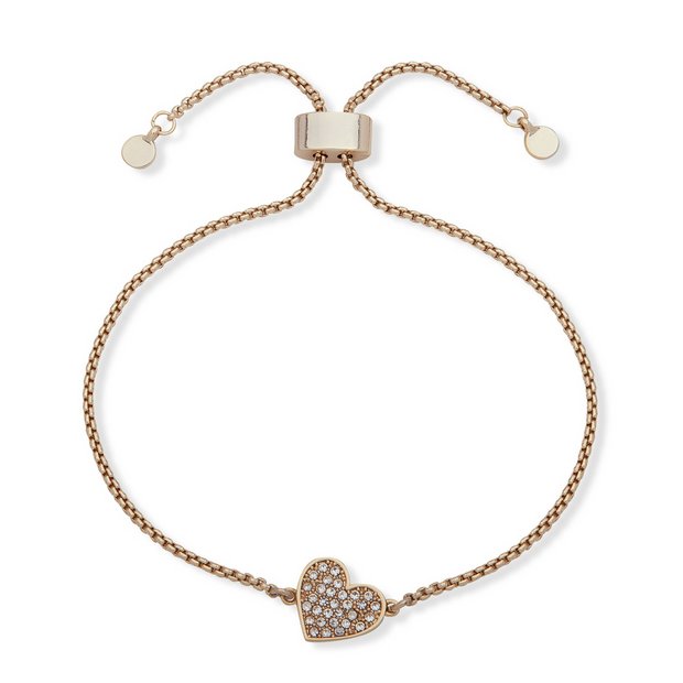 DKNY gold plated heart slider bracelet, imported from the UK