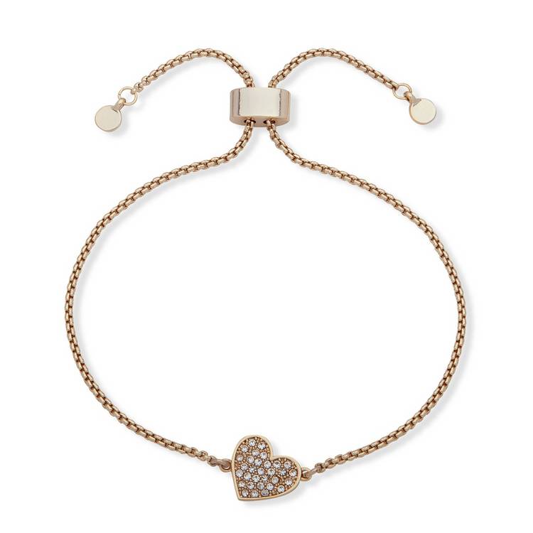 DKNY gold plated heart slider bracelet, imported from the UK