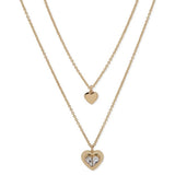 DKNY necklace double row heart pendant 40cm - British product