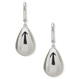 DKNY silver tone puffy teardrop earrings (British brand)
