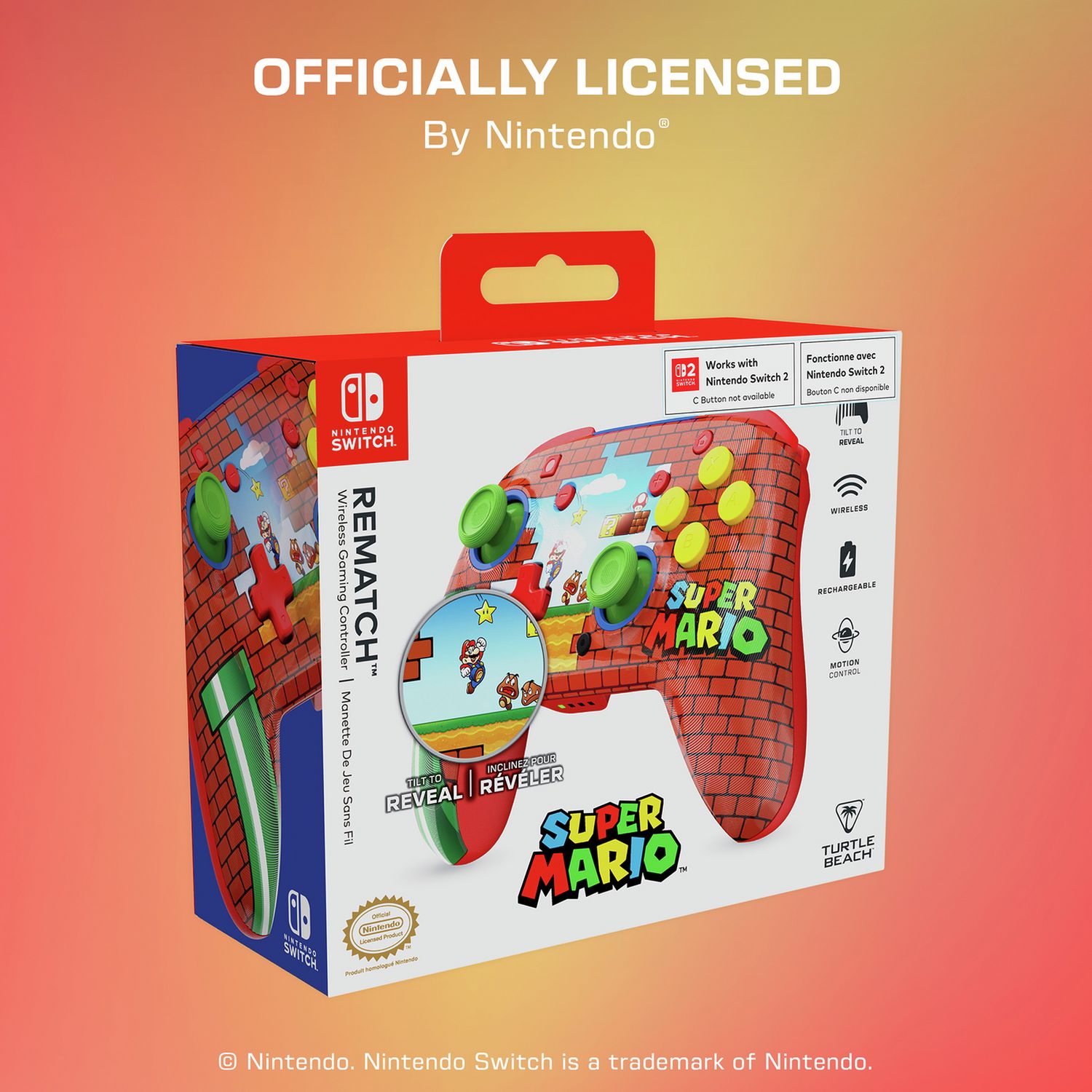 Turtle Beach Rematch wireless controller Mario bricks (British brand)