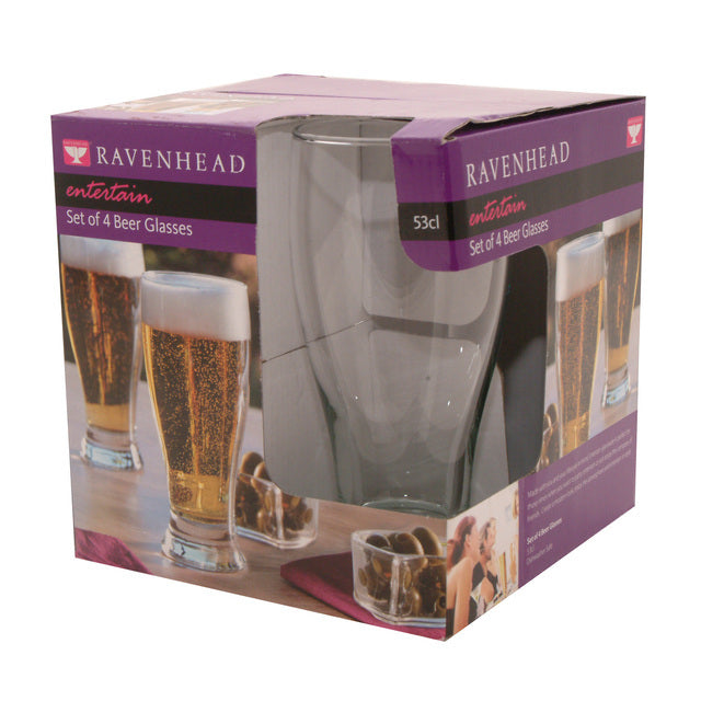 Ravenhead Entertain Beer Glasses Set    4 per pack