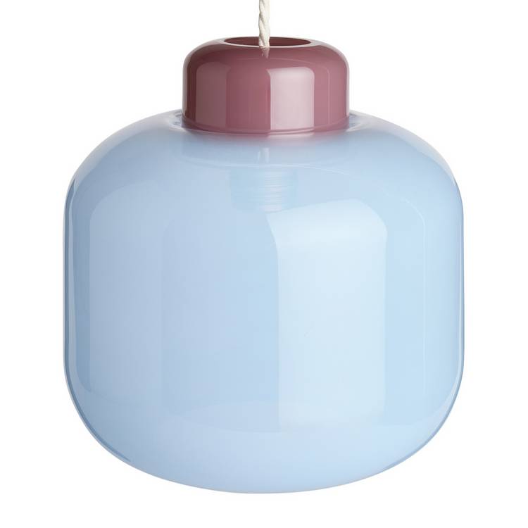 Habitat blue glass lampshade 24cm, UK version