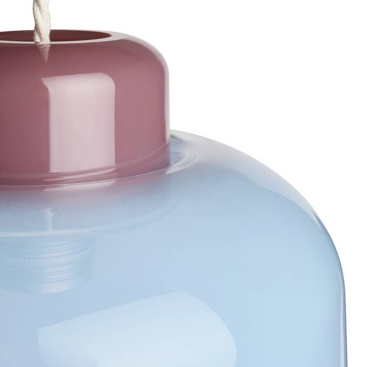 Habitat blue glass lampshade 24cm, UK version