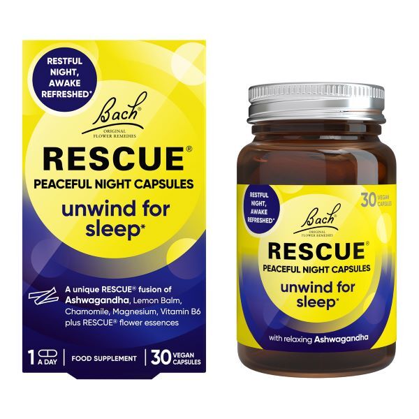 Bach RESCUE Peaceful Night Capsules-30 Vegan Capsules GOODS Superdrug   