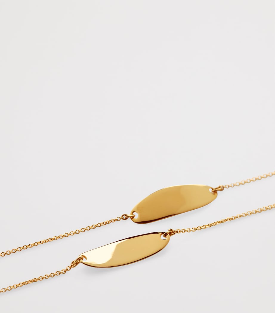 Monica Vinader gold vermeil bar chain bracelet, UK version