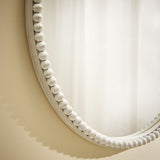 Argos Home grey beaded wooden wall mirror 76cm, imported from the UK