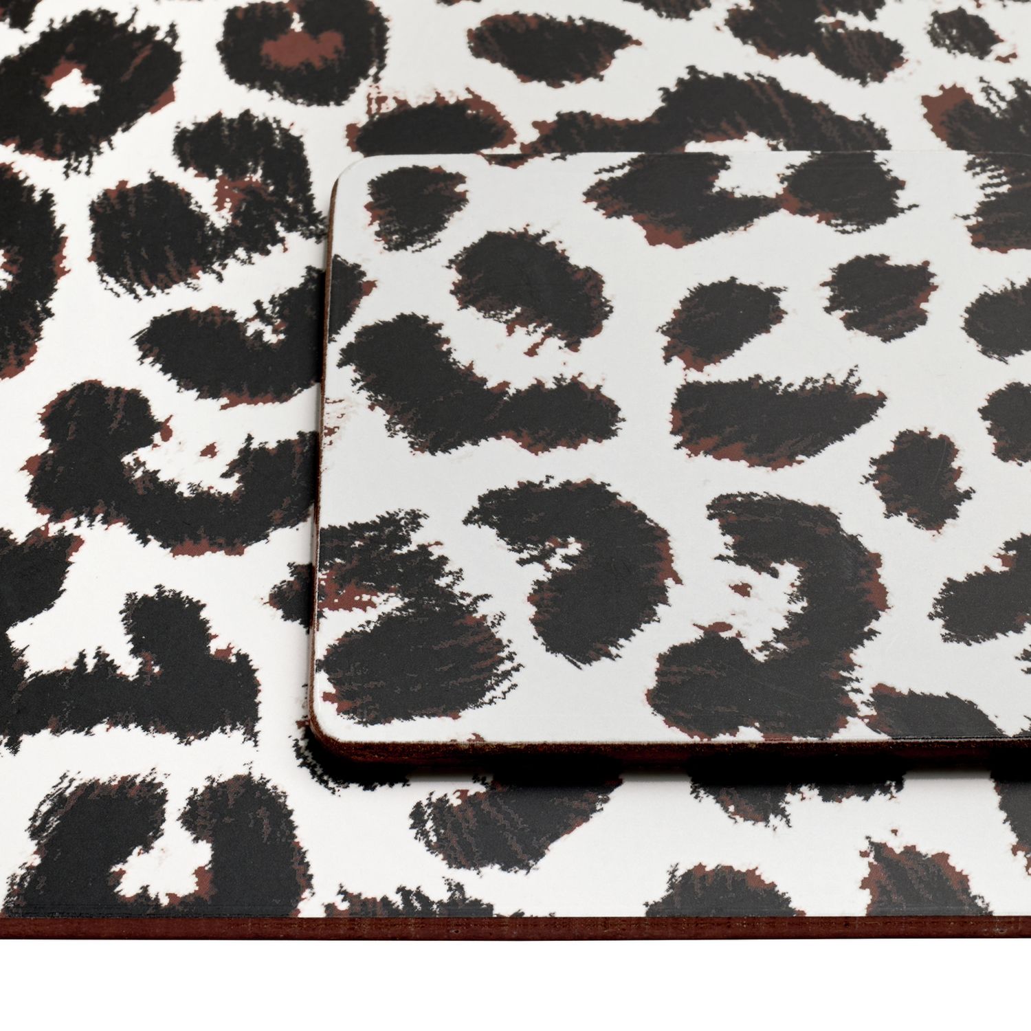 Argos Home leopard print placemats and coasters set, imported from the UK