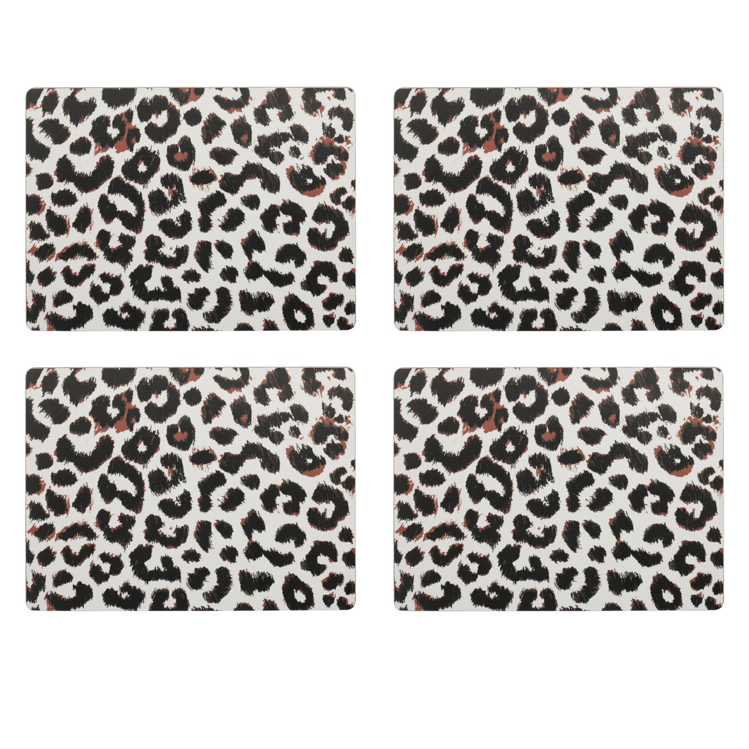 Argos Home leopard print placemats and coasters set, imported from the UK