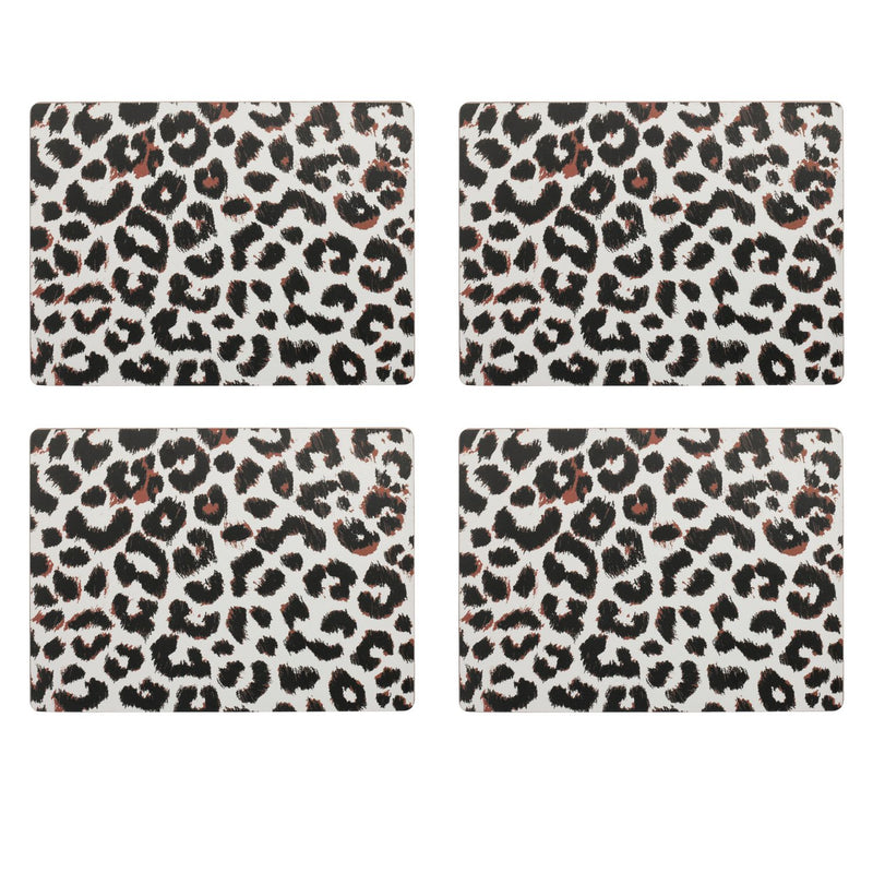 Argos Home leopard print placemats and coasters set, imported from the UK