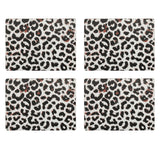 Argos Home leopard print placemats and coasters set, imported from the UK