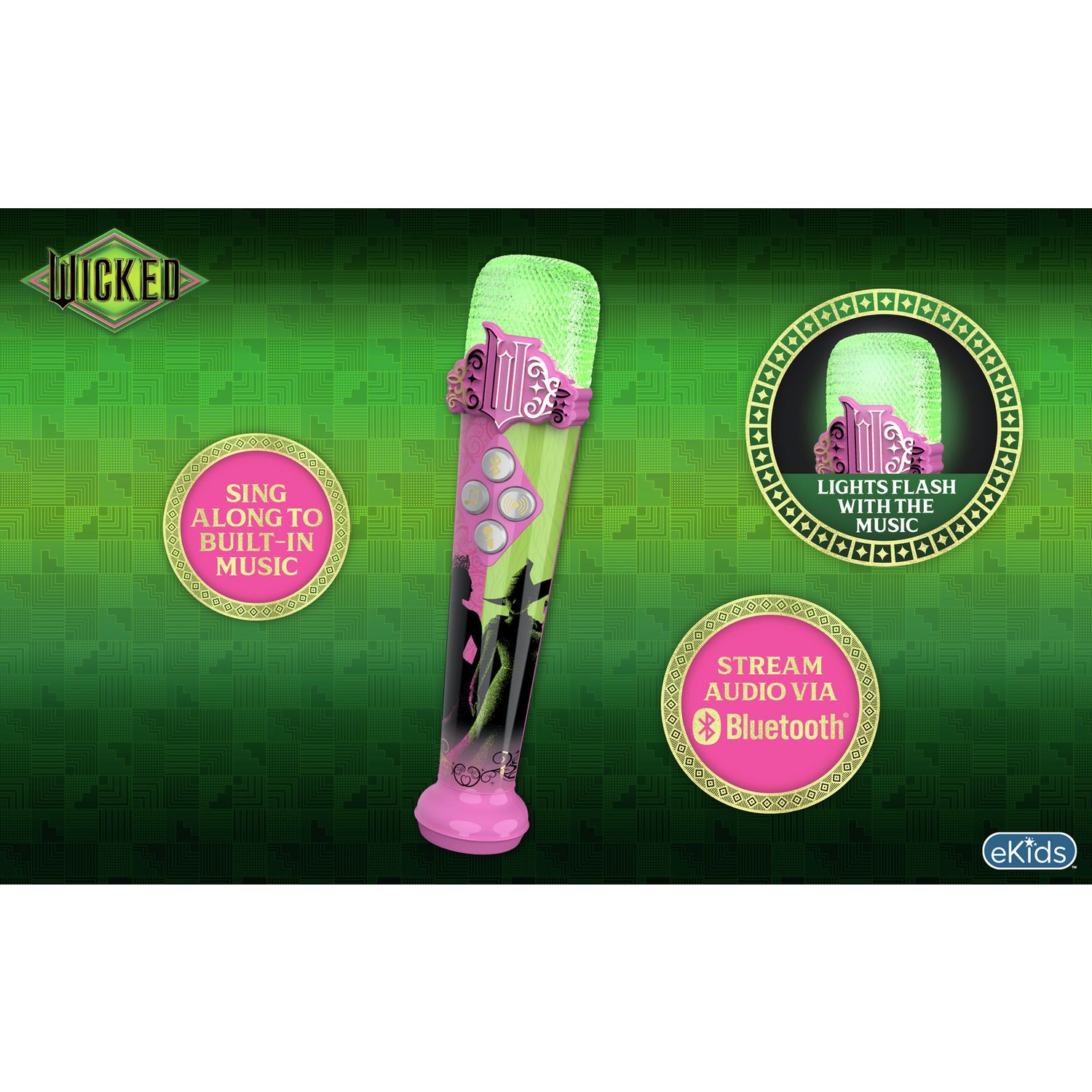 Wicked Bluetooth karaoke microphone, imported from the UK