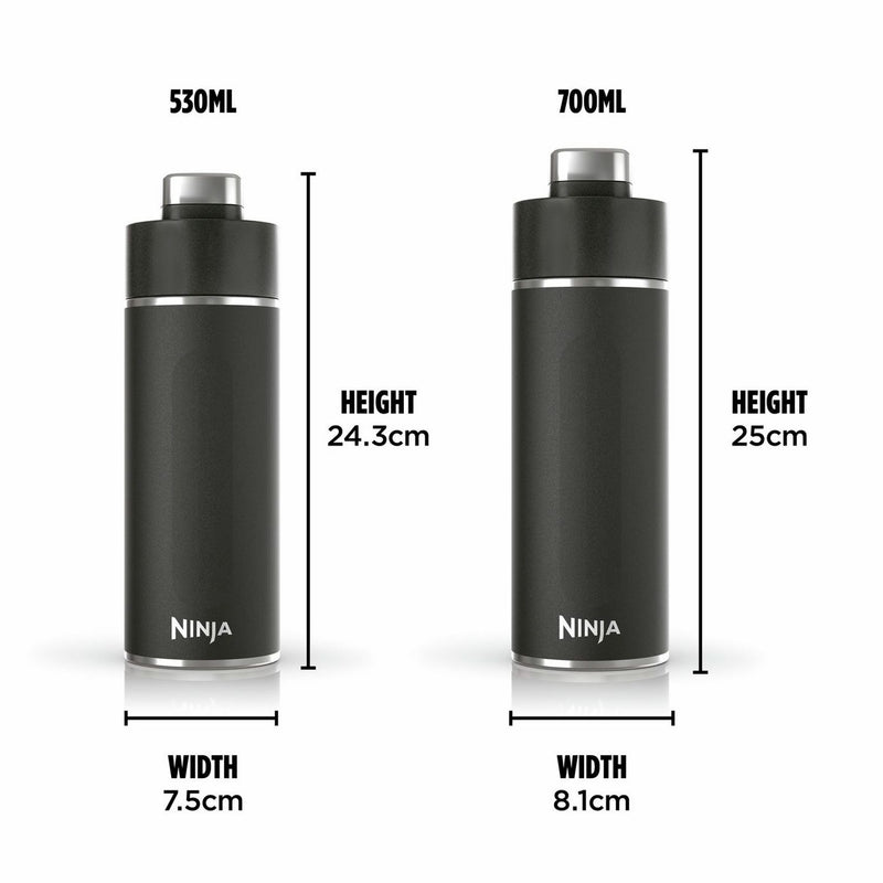 Ninja Thirsti black travel bottle 700ml - British product