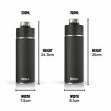 Ninja Thirsti black travel bottle 700ml - British product