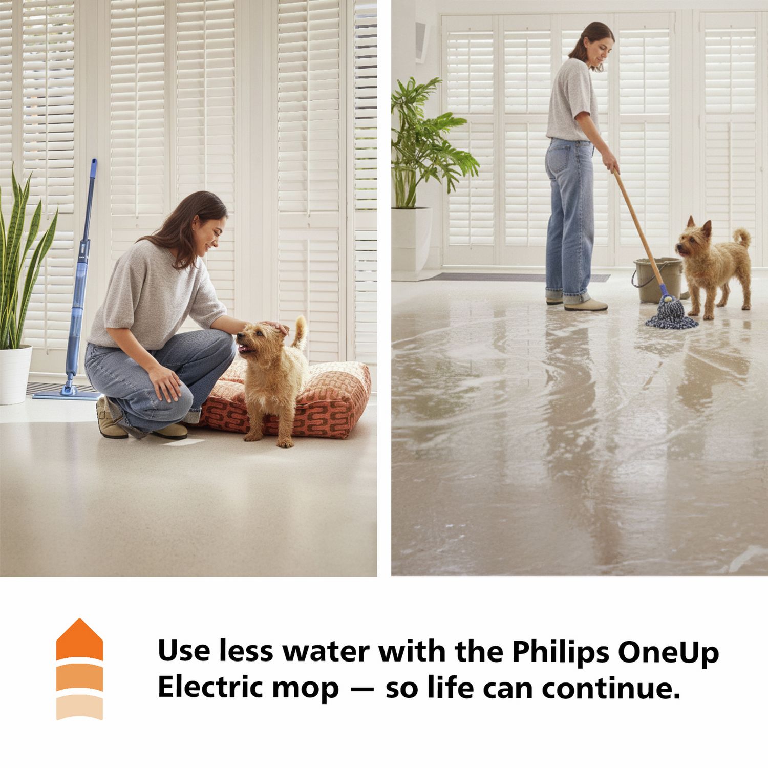 Philips OneUp 5000 electric mop - British product