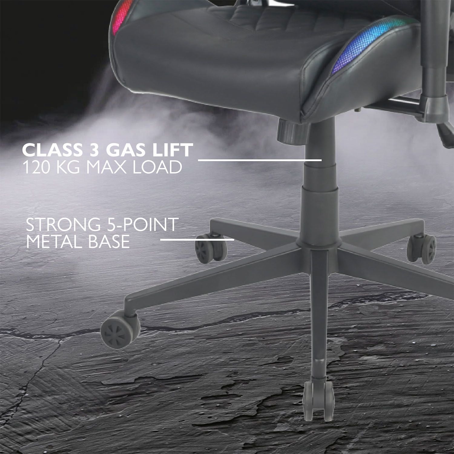 Deltaco RGB faux leather gaming chair black - British product
