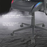 Deltaco RGB faux leather gaming chair black - British product