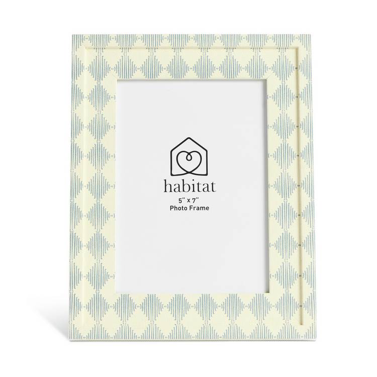 Habitat Harlequin printed blue picture frame 5x7 inch (British brand)