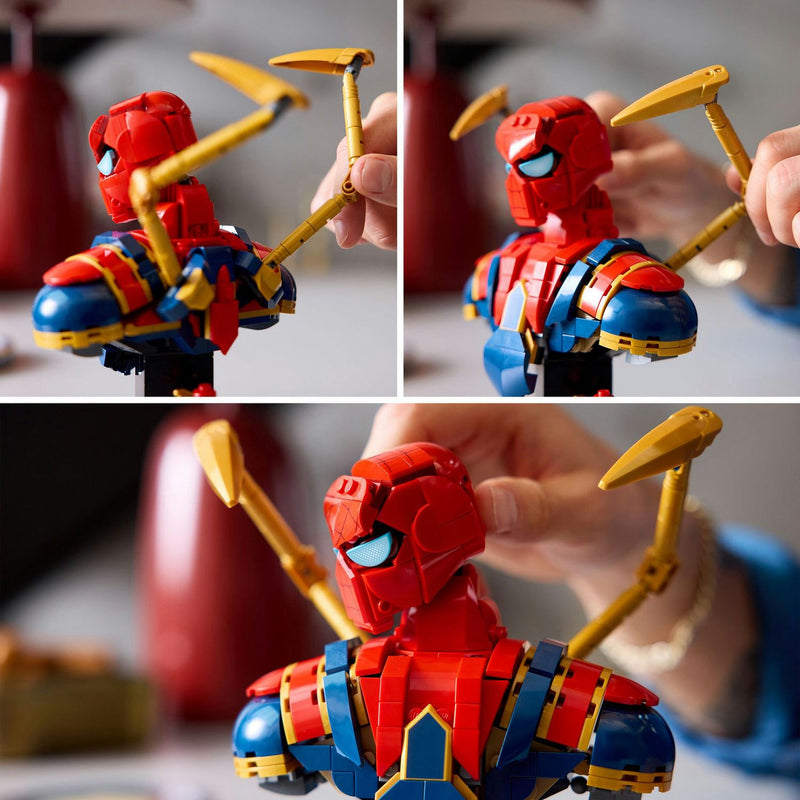 LEGO Iron Spider-Man bust building set 379 pieces, UK version