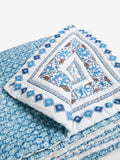 Nina Campbell blue Indienne quilted bedspread (British brand)