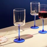 Habitat blue stem wine glasses set of 4, imported from the UK