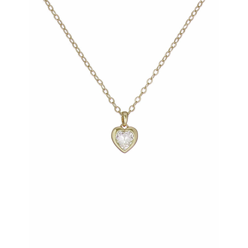 Ted Baker Hannela crystal heart pendant necklace yellow gold (British brand)