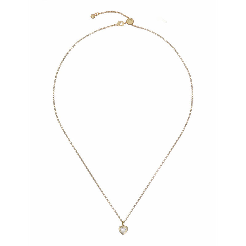 Ted Baker Hannela crystal heart pendant necklace yellow gold (British brand)