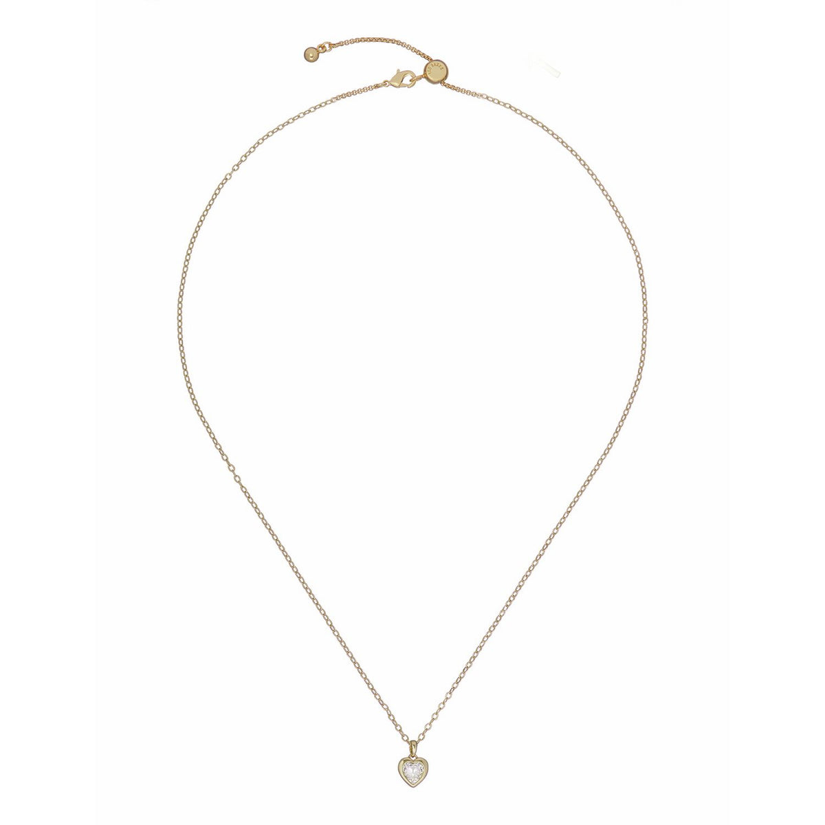 Ted Baker Hannela crystal heart pendant necklace yellow gold (British brand)