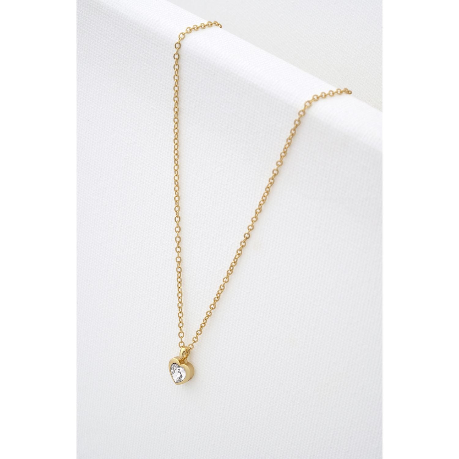 Ted Baker Hannela crystal heart pendant necklace yellow gold (British brand)
