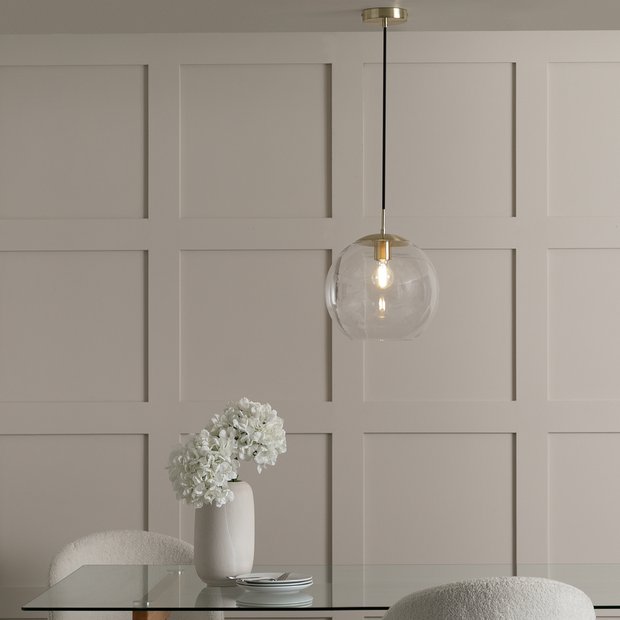 Habitat Coleman brass pendant light 30cm, imported from the UK