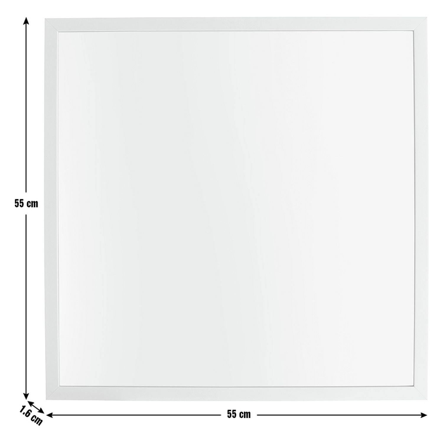 Home Essentials wall mirror white square 55x55cm, UK version