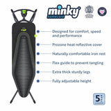 Minky Ergo Prozone ironing board 122x38cm - British product