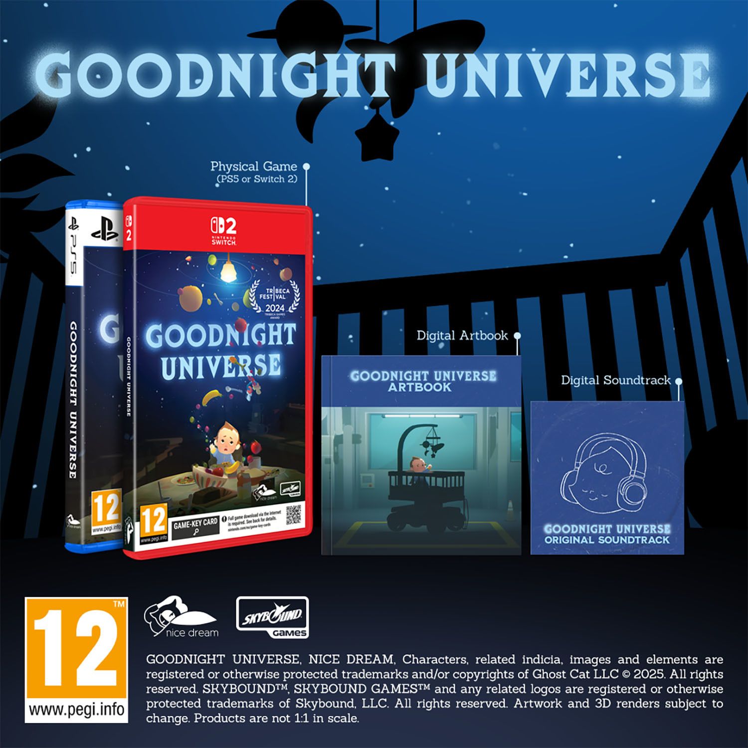 Goodnight Universe PS5 game disc cover, imported from the UK