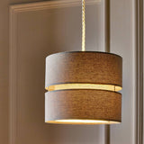 Argos Home grey fabric 2 tier lampshade 22cm, imported from the UK
