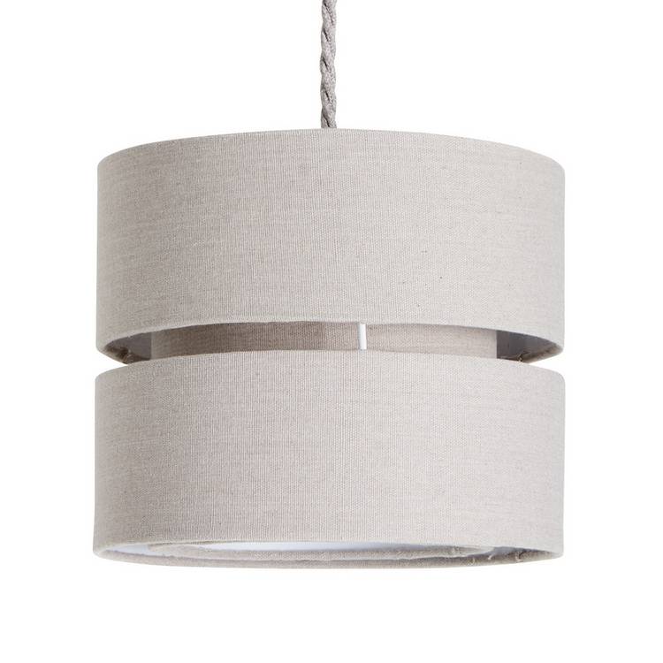 Argos Home grey fabric 2 tier lampshade 22cm, imported from the UK