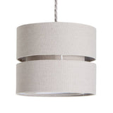 Argos Home grey fabric 2 tier lampshade 22cm, imported from the UK