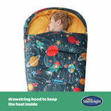 Silentnight kids envelope sleeping bag 400gsm space print - British product